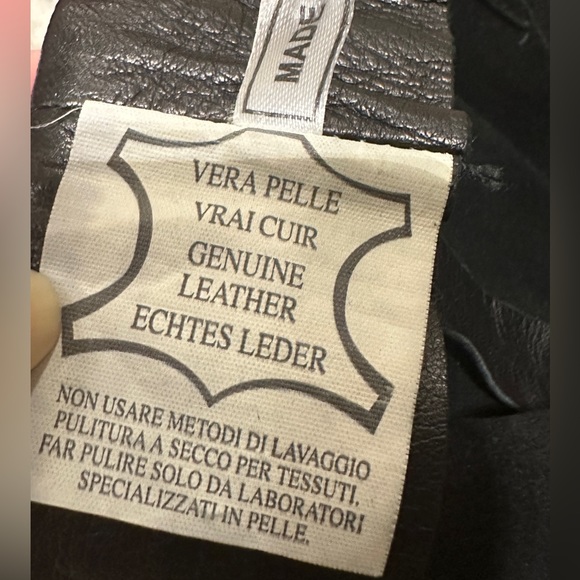 EXQUISITE Vintage Pradina & Co Chic Italian Leather Black Pencil Skirt - Sz44 - Picture 9 of 13